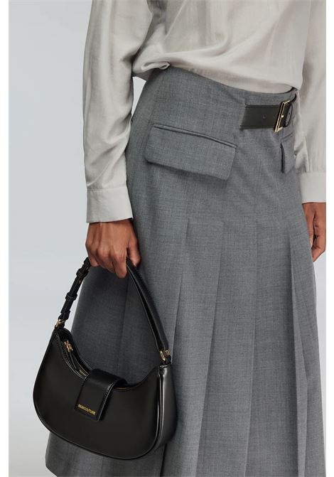 Gonna Tracy in Fresco di Lana con Pieghe e Cintura Semicoture SEMICOUTURE | Gonne | Y5WI22X92-0