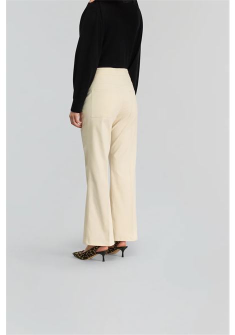 Pantalone Francisca in Gabardina di Cotone Semicoture SEMICOUTURE | Pantaloni | Y5WO11A38-1