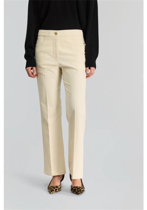 Pantalone Francisca in Gabardina di Cotone Semicoture SEMICOUTURE | Pantaloni | Y5WO11A38-1