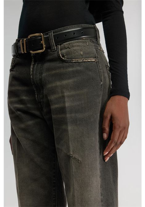 Semicoture Fabiola Cropped Jeans with Cuffed Hem SEMICOUTURE |  | Y5WY01JNS21