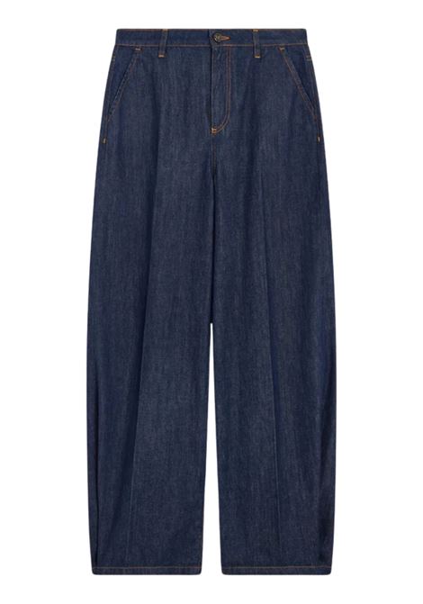 Pantalone Doreen in Denim di Cotone Semicoture SEMICOUTURE | Pantaloni | Y5WY19JNS14