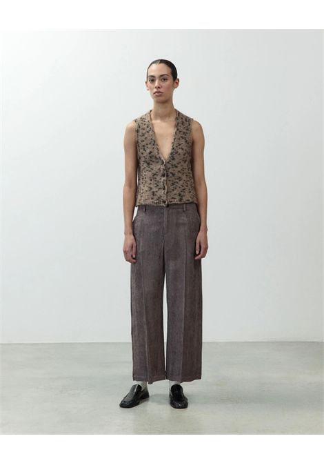 ALYSI Women's Ankle-Length Wide-Leg Corduroy Velvet Trousers ALYSI |  | 166114GRAYP