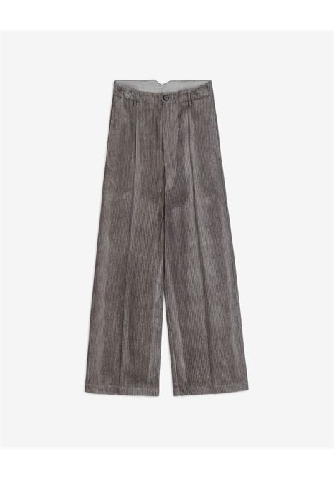 ALYSI Women's Ankle-Length Wide-Leg Corduroy Velvet Trousers ALYSI |  | 166114GRAYP