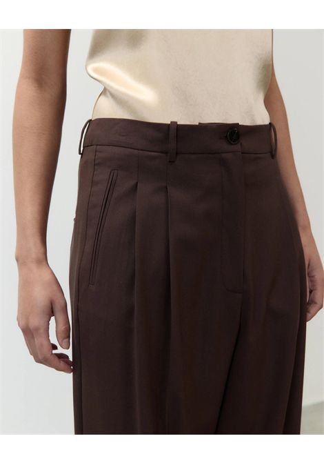 ALYSI Pantalone Sartoriale in Lana Vergine Donna Taglio Dritto ALYSI | Pantalone | 166115CACAO