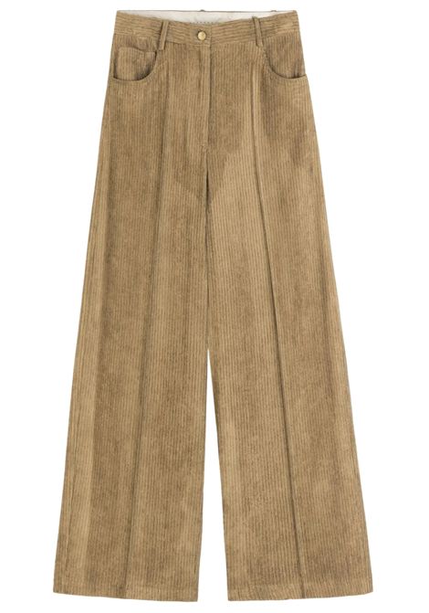 ALYSI Pantalone Wide Leg in Velluto a Coste Donna ALYSI | Pantalone | 166116KK