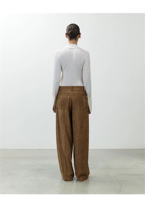 ALYSI Pantalone Wide Leg in Velluto a Coste Donna ALYSI | Pantalone | 166116KK
