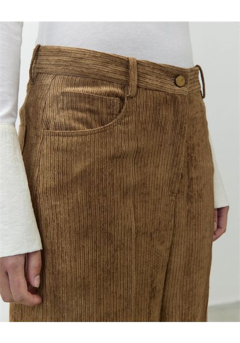 ALYSI Pantalone Wide Leg in Velluto a Coste Donna ALYSI | Pantalone | 166116KK