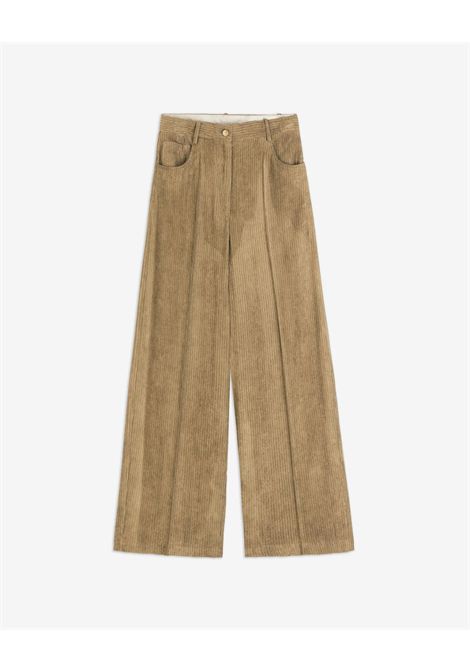 ALYSI Pantalone Wide Leg in Velluto a Coste Donna ALYSI | Pantalone | 166116KK