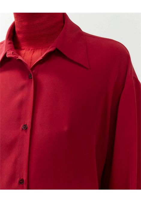 ALYSI Women's Pure Silk Shirt in Lipstick Red ALYSI |  | 166214RST