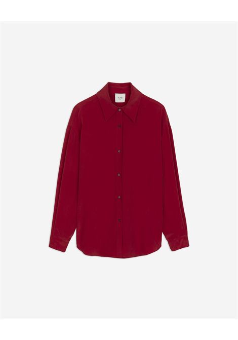 ALYSI Women's Pure Silk Shirt in Lipstick Red ALYSI |  | 166214RST
