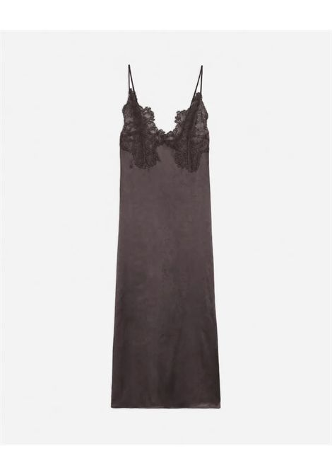 ALYSI Women's Satin and Lace Long Slip Dress ALYSI |  | 166307CACAO