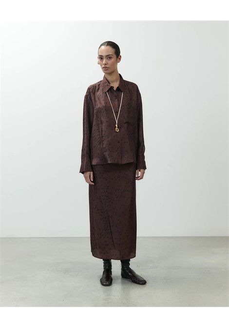 ALYSI Women's Printed Silk Long Shirt Dress ALYSI |  | 166308CACAO