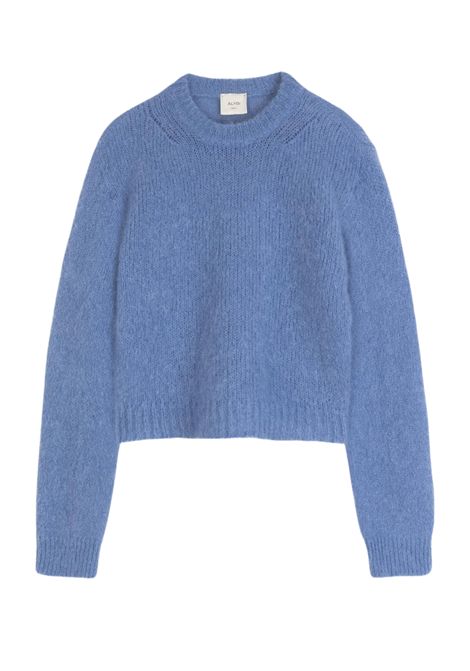 ALYSI Women's Cropped Mohair Blend Crewneck Sweater ALYSI |  | 266423AZ