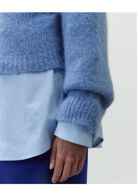 ALYSI Women's Cropped Mohair Blend Crewneck Sweater ALYSI |  | 266423AZ