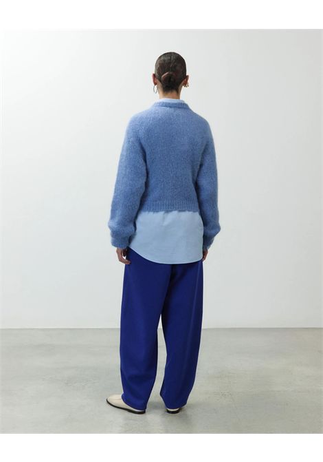 ALYSI Women's Cropped Mohair Blend Crewneck Sweater ALYSI |  | 266423AZ