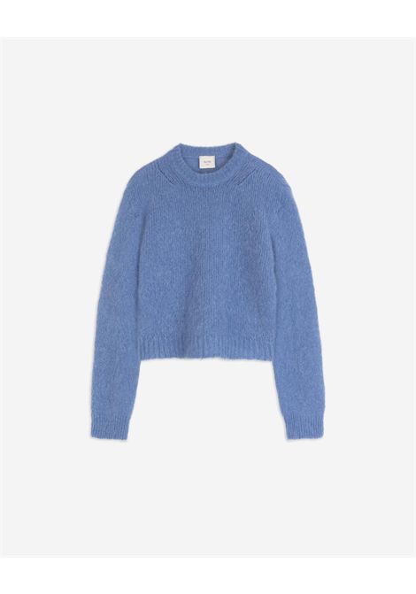 ALYSI Women's Cropped Mohair Blend Crewneck Sweater ALYSI |  | 266423AZ
