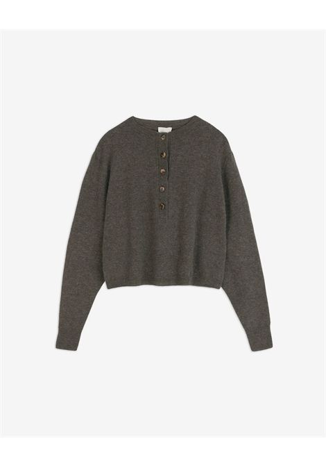 ALYSI Women's Merino Wool and Cashmere Blend Henley Sweater ALYSI |  | 266429CAST