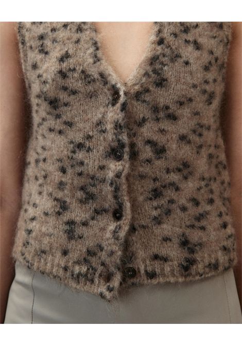 ALYSI Women's Mélange Mohair & Merino Wool V-Neck Vest ALYSI |  | 266461CAST