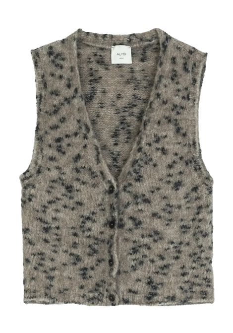 ALYSI Women's Mélange Mohair & Merino Wool V-Neck Vest ALYSI |  | 266461CAST