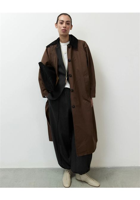 ALYSI Women's Long Waxed Cotton Coat with Detachable Lining ALYSI |  | 266904CG