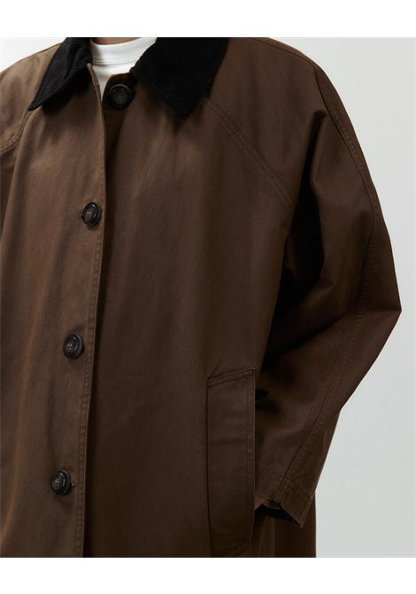 ALYSI Women's Long Waxed Cotton Coat with Detachable Lining ALYSI |  | 266904CG