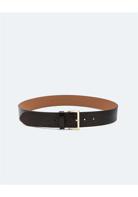 ALYSI Women's Wide Lizard-Effect Leather Belt ALYSI |  | 366634CAFFE