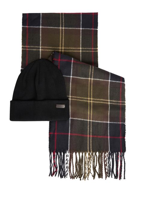 Barbour Set Regalo Berretto Swinton e Sciarpa Galingale in Acrilico Classic Uomo BARBOUR | Gift set | MGS0079TN11