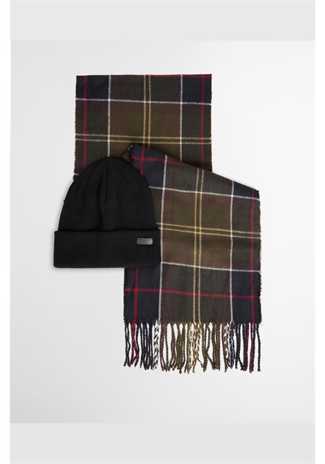 Barbour Set Regalo Berretto Swinton e Sciarpa Galingale in Acrilico Classic Uomo BARBOUR | Gift set | MGS0079TN11