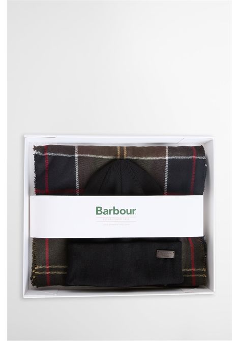 Barbour Set Regalo Berretto Swinton e Sciarpa Galingale in Acrilico Classic Uomo BARBOUR | Gift set | MGS0079TN11