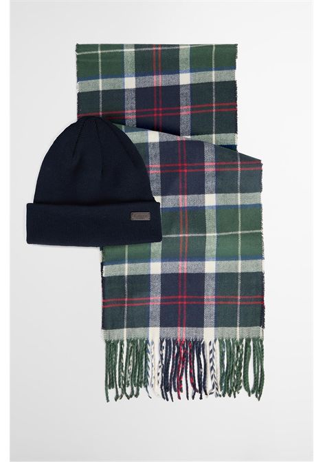 Barbour Set Regalo Berretto Swinton e Sciarpa Galingale in Acrilico Evergreen Uomo BARBOUR | Gift set | MGS0079TN98