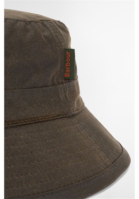 Barbour Waxed Sports Cap in Waxed Cotton Olive Men's BARBOUR |  | MHA0001OL71