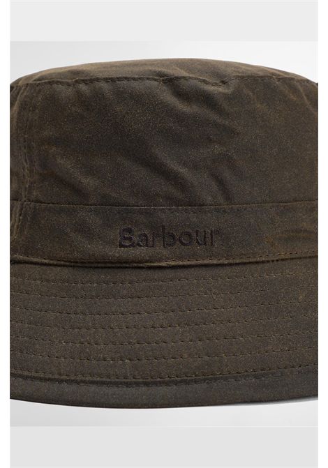 Barbour Waxed Sports Cap in Waxed Cotton Olive Men's BARBOUR |  | MHA0001OL71