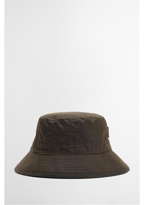 Barbour Waxed Sports Cap in Waxed Cotton Olive Men's BARBOUR |  | MHA0001OL71