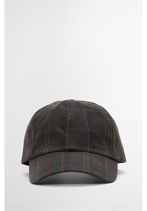 Barbour Haydon Tartan Cap in Waxed Cotton Dark Classic Tartan Men's BARBOUR |  | MHA0969OL91