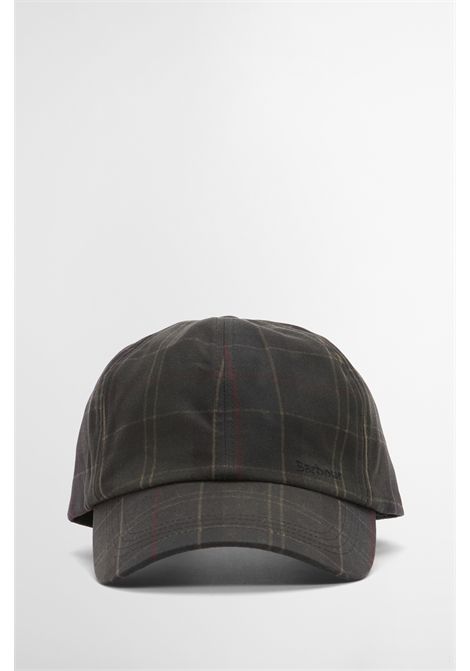 Barbour Haydon Tartan Cap in Waxed Cotton Dark Classic Tartan Men's BARBOUR |  | MHA0969OL91