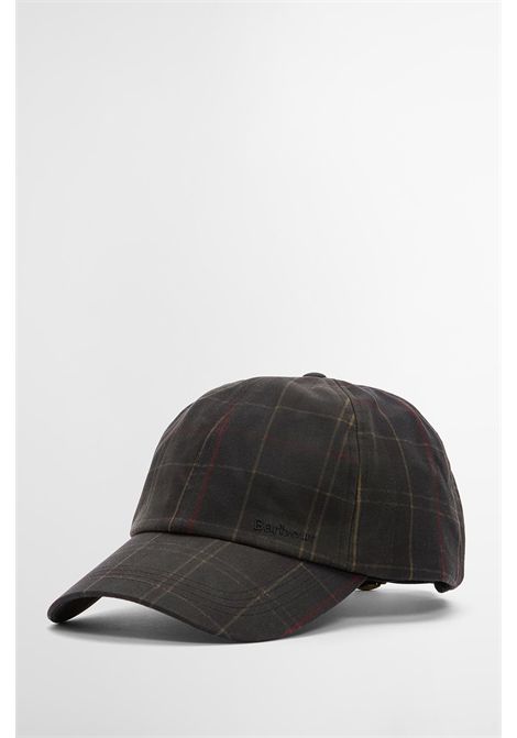 Barbour Haydon Tartan Cap in Waxed Cotton Dark Classic Tartan Men's BARBOUR |  | MHA0969OL91
