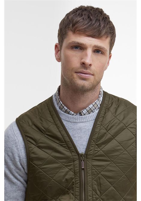Barbour Gilet Trapuntato con Zip Polarquilt Olive Uomo BARBOUR | Abbigliamento | MLI0002OL91