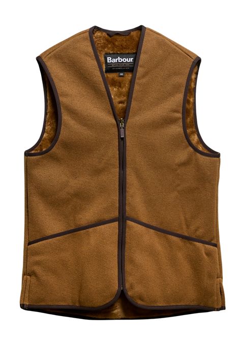 Barbour Gilet in Pile con Zip in Pile Acrilico Classic Brown Uomo BARBOUR | Gilet | MLI0004BR31
