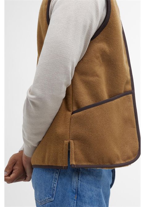 Barbour Gilet in Pile con Zip in Pile Acrilico Classic Brown Uomo BARBOUR | Gilet | MLI0004BR31