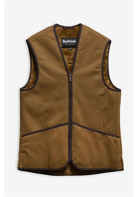 Barbour Gilet in Pile con Zip in Pile Acrilico Classic Brown Uomo BARBOUR | Gilet | MLI0004BR31