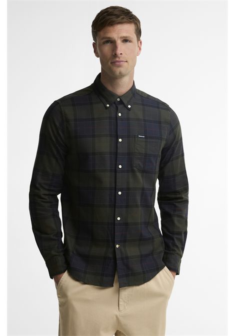 Barbour Camicia Fortrose Tailored Fit in Cotone Shadow Classic Tartan Uomo BARBOUR | Abbigliamento | MSH4991TN43