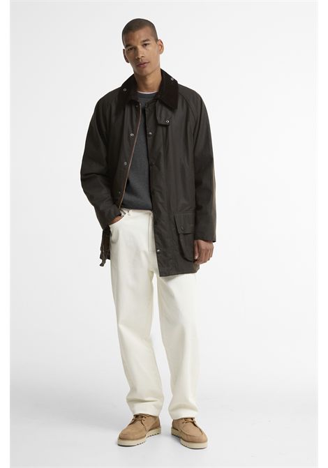 Barbour Giacca Cerata Classic Beaufort in Cotone Cerato Olive Uomo BARBOUR | GIACCHE | MWX0002OL71