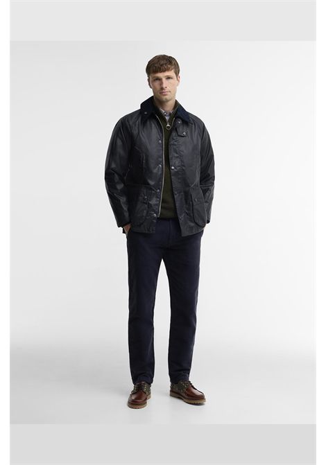 Barbour Giacca Cerata Bedale in Cotone Cerato Classic Navy Uomo BARBOUR | GIACCHE | MWX0018NY91
