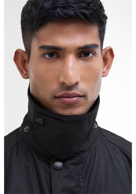 Barbour Giacca Cerata Ashby in Cotone Cerato Black-Classic Uomo BARBOUR | GIACCHE | MWX0339BK72