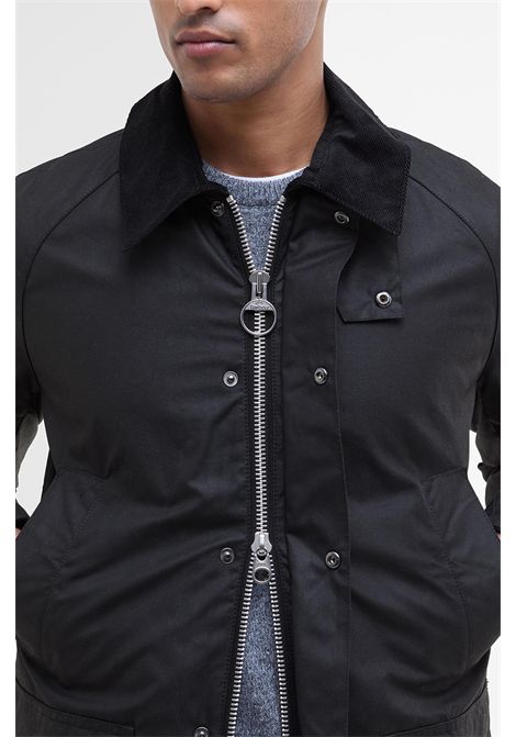 Barbour Giacca Cerata Ashby in Cotone Cerato Black-Classic Uomo BARBOUR | GIACCHE | MWX0339BK72