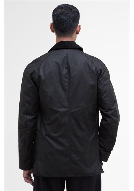 Barbour Giacca Cerata Ashby in Cotone Cerato Black-Classic Uomo BARBOUR | GIACCHE | MWX0339BK72