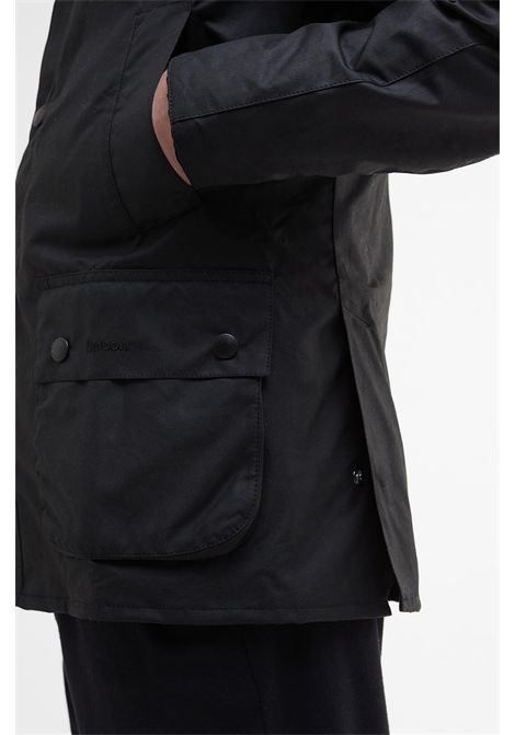 Barbour Giacca Cerata Ashby in Cotone Cerato Black-Classic Uomo BARBOUR | GIACCHE | MWX0339BK72