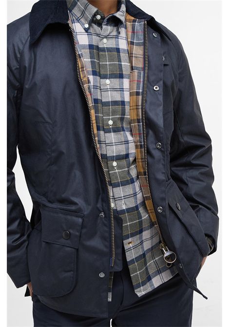 Barbour Giacca Cerata Ashby in Cotone Cerato Classic Navy Uomo BARBOUR | GIACCHE | MWX0339NY92