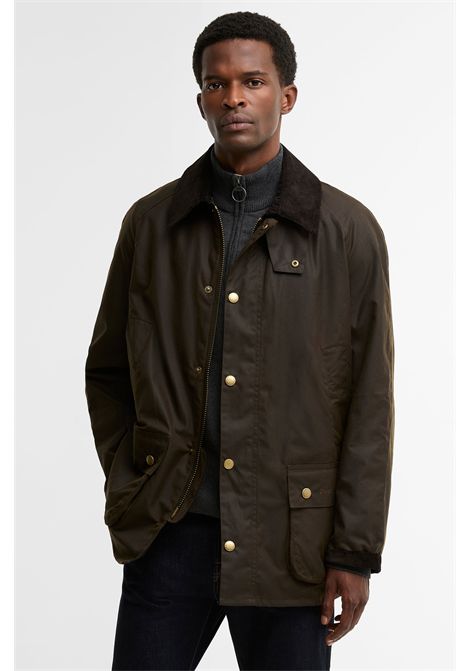 Barbour Giacca Cerata Ashby in Cotone Cerato Olive Uomo BARBOUR | GIACCHE | MWX0339OL71