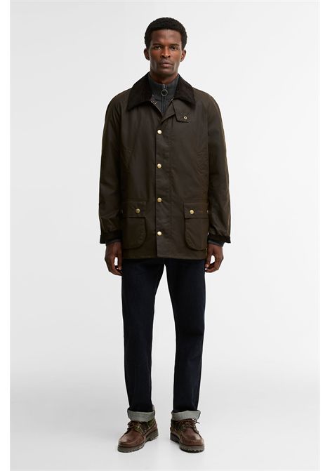 Barbour Giacca Cerata Ashby in Cotone Cerato Olive Uomo BARBOUR | GIACCHE | MWX0339OL71